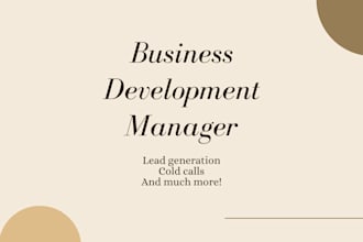 be your business development manager or ae