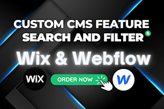 do custom webflow cms filter wix search webflow cms wix velo code