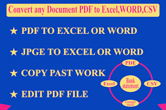 convert PDF to word, PDF to excel, jpg to word, jpg to excel