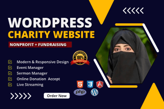 design a nonprofit charity fundraising website with  donation