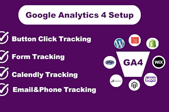 setup or fix button click ,form tracking,calendly form in ga4