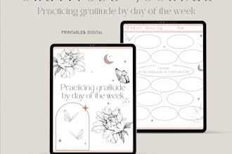 provide a gratitude journal, digital, printable