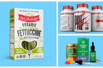 design product packaging label, box packaging design