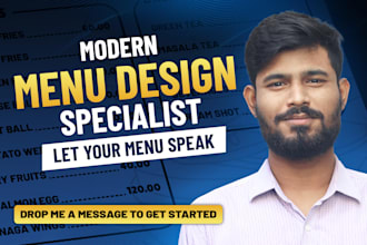 design traditional restaurant and bar menu
