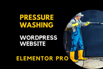 build a pressure washing wordpress website