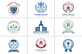 education school college university academy institute logo