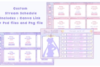 do a stream schedule template for you