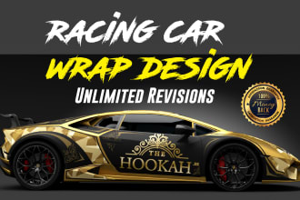 create a professional racing car wraps designs