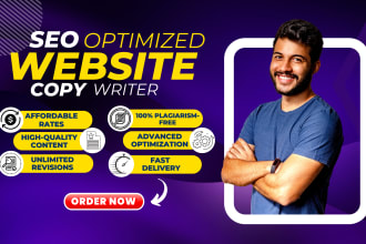 do website copywriting for seo website content writing, landing page, sales copy