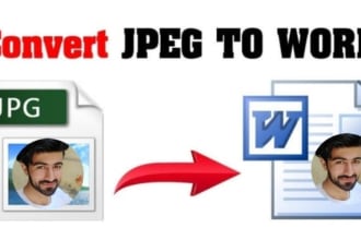 convert scanned, jpeg image into word document