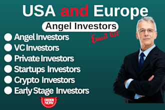 provide angel investors email list from usa and europe