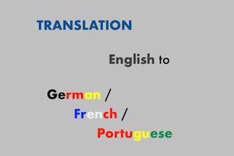 translate to french, german or portuguese