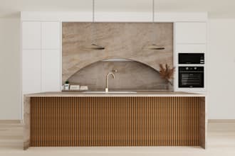 design kitchen, bathroom, livingroom interior 3d and render