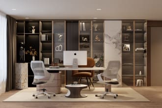 do interior design for your business area like barber shop and office