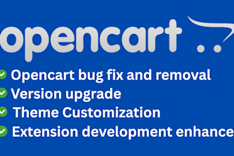 fix opencart bugs errors or issues in 24 hours