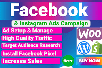 create a custom facebook ads campaign, fb ads manager, instagram ads
