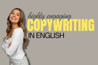 do highly engaging copywriting in english