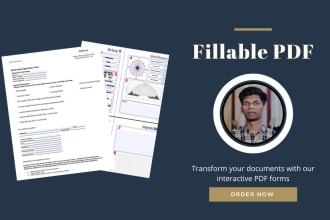 design and covert pdf into fillable pdf form