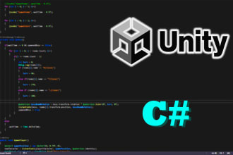 develop a custom unity script or fix errors in your code
