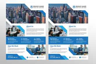 do modern one pager flyer, marketing flyer within 24 hours