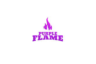 design modern significant purple flame logo