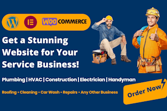 design a wordpress site for hvac, plumbing, and construction businesses