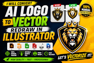 convert ai logo to vector redraw in illustrator