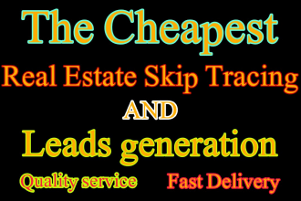provide real estate skip tracing and leads in bulk