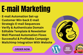 run mailchimp email campaign with automation flows and design email template