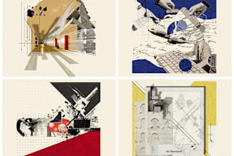 make creative illustrations and abstract collages