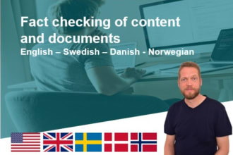 fact check your document, article, or web content