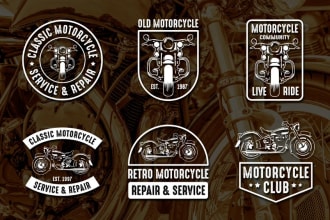 make outstanding  vintage motorcycle logo  design