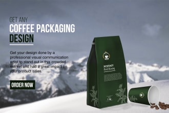 do coffee packaging, bag, stand up pouch and tea labels design