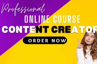 do online course content, course curriculum, course development, course outline