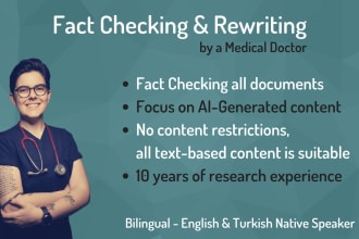fact check, humanise and improve any ai content