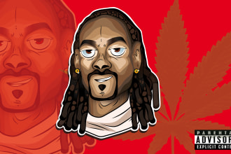 draw your stunning detailed cartoon album cover art