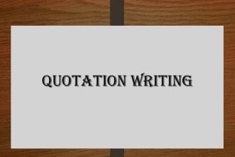 do quotation writing on any topic regarding business or sale