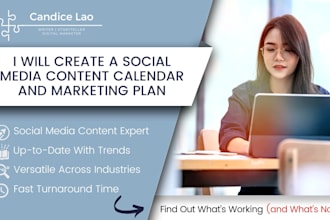 create a social media content calendar and marketing plan