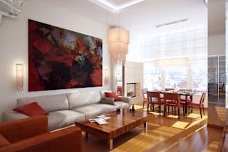 create 3d rendering of architecture interior and exterior