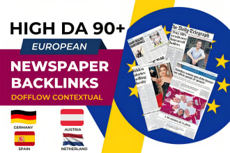 create german, spanish, dutch, austrian high authority dofllow backlinks da90