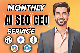 do complete monthly off page ai SEO with aeo, GEO and local backlink building
