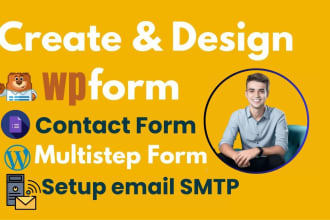 create or fix contact form, jotform, multi step form, or set up SMTP mail