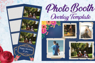 do a 360 creative photo booth overlay frame