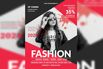 design fashionable flyers, posters, brochure and banners