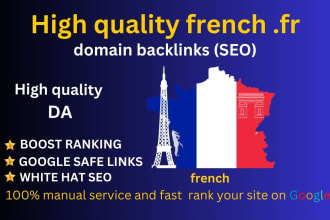provide high quality da french backlinks, SEO link building service