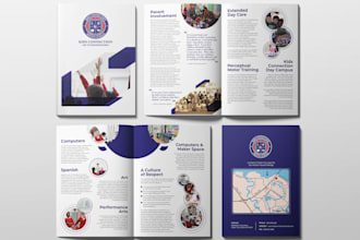 design educational brochure for school, college or university
