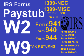 prepare and efile 1099, w2, 940, 941, 1042s, payroll tax forms