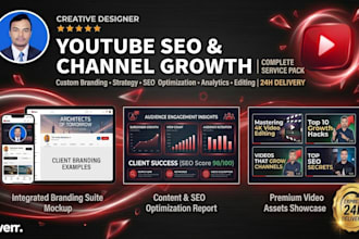 create and design youtube channel logo and banner with SEO
