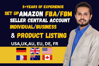 set up your amazon fba fbm account product listings with seo for private label