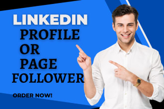 be promote your linkedin profile or page with organic followers, marketing